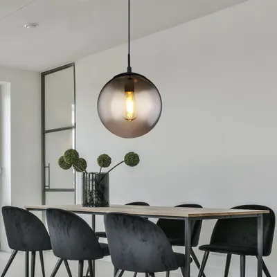 Produktbild von LED Hängelampe, Glas, rauch-farben, 25 cm