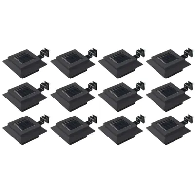 Obrázok produktu pre Vonkajšie solárne svietidlá 12 ks čierne 12 cm LED štvorcové
