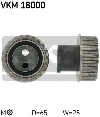 Produktbild von SKF VKM 18000 Spannrolle Zahnriemen für BMW 3 Limousine (E30) 5 Limousine (E34) 3 Cabrio (E30) 3 Touring (E30)