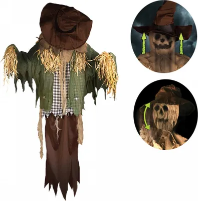 Produktbild von Verfluchte Vogelscheuche mit Bewegung und Sound als Gruselige Halloweendekoration