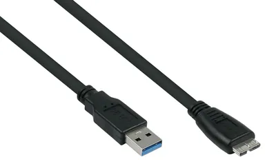 Produktbild von kabelmeister USB3.0 Kabel A-Micro B UL schwarz 1m