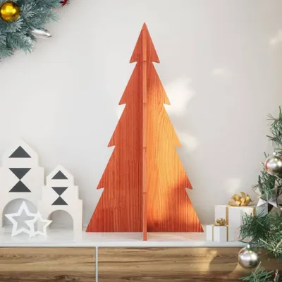 Produktbild von Design Weihnachtsbaum Holz zum Schmücken 80 cm Massivholz Kiefer - Künstliche Weihnachtsbäume 2025 Neu4494801 1parcel