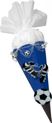 Produktbild von Schultüte Bastelset Fußball blau-weiß