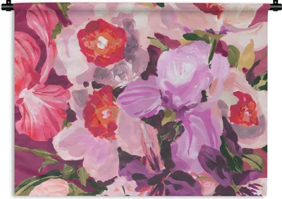 Produktbild von MuchoWow® Wandteppich Wandbehang Rosa - Orchidee - Blumen - Botanisch 120x90 cm Tapisserie Dekoration Wandtuch - Wohnen - Aufhänger für die Wand
