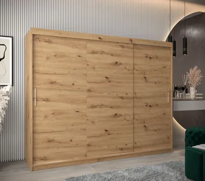 Obrázok produktu pre Skriňa s posuvnými dverami v šírke 250 cm TIMEA - dub artisan