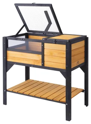 Image de Maison pour tortues - Enclos pour tortues - Maison pour reptiles - Terrarium - Maison en bois - Dimensions : environ 85 x 50 x 82,5 cm