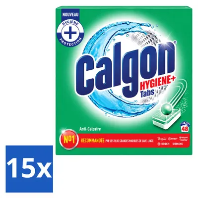 Zdjęcie produktu dla 15 tabletek do czyszczenia pralki Calgon – ochrona przed osadami wapiennymi – opakowanie ekonomiczne – 15 sztuk