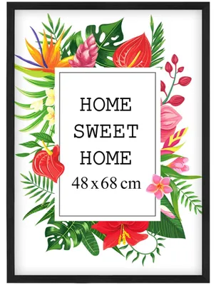 Produktbild von MG Design Schwarz Bilderrahmen 48 x 68,3 cm - Aus echtem Holz mit Acrylglas, zum Aufhängen & Aufstellen, für Fotos, Poster & Puzzle
