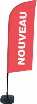 Produktbild von Showdown Displays Beachflag Alu Wind Komplett-Set Neu Rot Französisch
