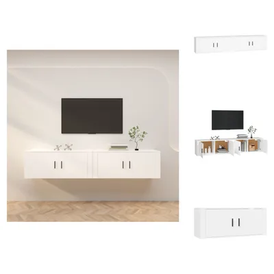 Obrázok produktu pre vidaXL TV nástenné skrinky 2 ks. Biela 100x34,5x40 cm - TV nábytok