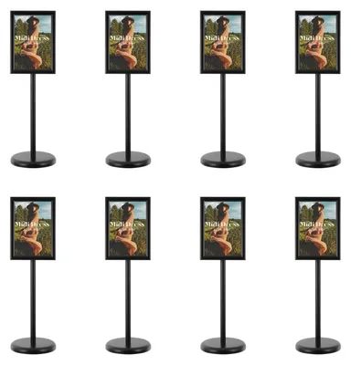 Obrázek produktu pro Stojan informativní, výškově nastavitelný 80-130 cm, černý