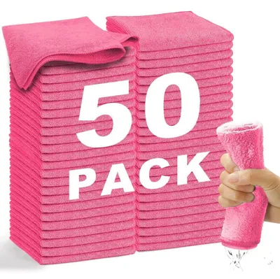 Produktbild von Mikrofasertücher 33x33cm Superweich Hochsaugfähig Rosa 50 Stück