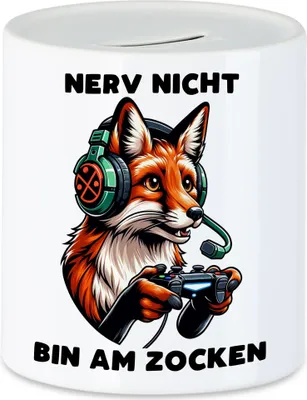 Produktbild von Nerv nicht Bin am zocken Fuchs Spardose - Geschenkidee für Gamer