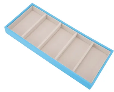 Zdjęcie produktu dla Etui na okulary z 5 przegrodami, wielofunkcyjne, zajmujące mało miejsca, uchwyt na okulary przeciwsłoneczne, pudełko do przechowywania, jasnoniebieskie