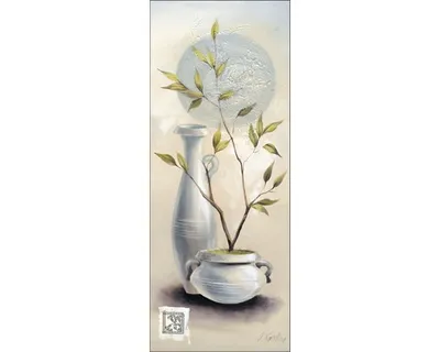 Produktbild von Leinwandbild Blue Flowery I 27x77 cm