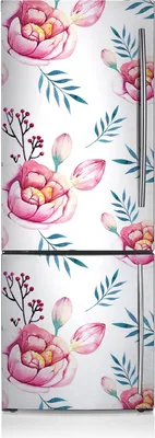 Produktbild von Kühlschrankfolie Aufkleber Kühlschrankmagnete Dekoration Kühlschrankfolie 60x190 cm - Blumen