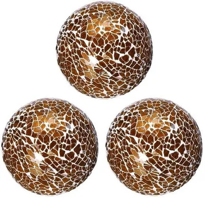 Productafbeelding van Set van 3 Decoratieve Glazen Bollen, 8 cm