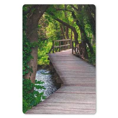 Produktbild von MuchoWow® Mauspad Mousepad Wald - Natur - Brücke 18x27 cm - Mousepads - Maus Mat - Pad - Mausunterlage