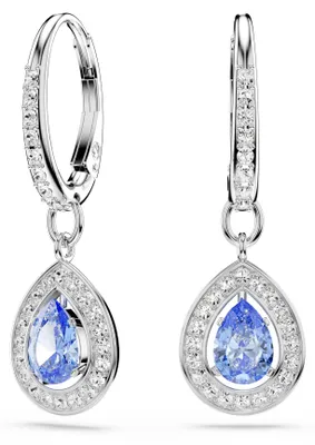 Zdjęcie produktu dla Swarovski Una Angelic, wiszące kolczyki, niebieskie, pokryte rodem, z efektownymi kryształami