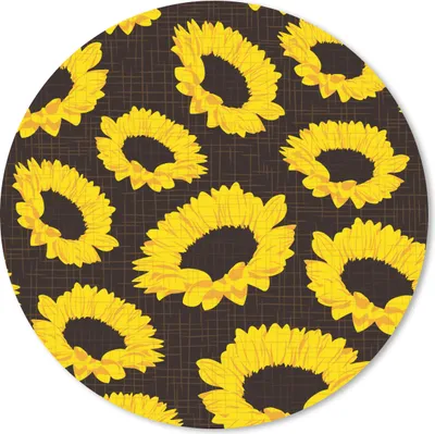 Produktbild von MuchoWow® Mauspad Mousepad Muster - Sonnenblumen - Gelb 50x50 cm - Mousepads - Maus Mat - Pad - Mausunterlage - Vinyl