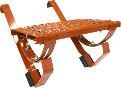 Productafbeelding van Looprooster set - Dakgang rooster - Veilig dak op - Gegavaniseerd staal - 60 cm - Baksteenrood