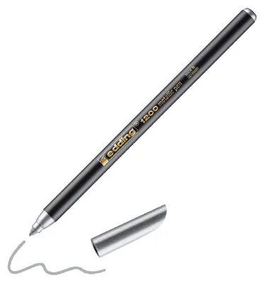Obrázek produktu pro Edding 4-1200054, Pokuta, 1 barva/barev, Stříbrná, Kuličkový hrot, 1 mm, 1 mm
