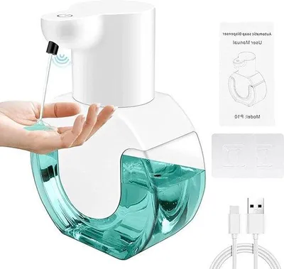 Obrázok produktu pre Automatický dávkovač mydla 420 ml, na montáž na stenu, dobíjateľný