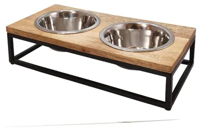 Napfständer Elegant Diner, 48 x 22 x 16 cm, 0,8 l, Mango