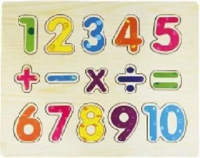 Zdjęcie produktu dla Drewniane puzzle z cyframi 676895