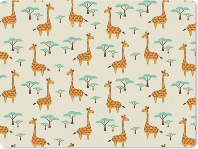 Produktbild von MuchoWow® Mauspad Mousepad Giraffe - Tiere - Muster 40x30 cm - Mousepads - Maus Mat - Pad - Mausunterlage - Anti Rutsch