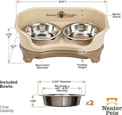 Image de Lit pour chien sur pied, antidérapant, station d'alimentation pour chien