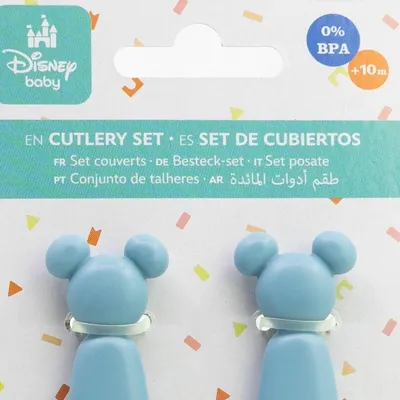 Produktbild von Disney Mickey Mouse Kinderbesteck Set 2-teilig – Löffel & Gabel mit Motivgriffen