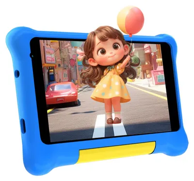 Produktbild von Kinder Tablet 7'' mit 5 GB RAM 32 GB ROM (TF-Karte bis 128 GB) Kindersicherung sto?feste Hš¹lle Blau