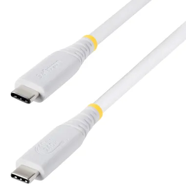 Produktbild von StarTech.com 1m USB4 Kabel, 40Gbps, USB-IF-es USB-C Ladekabel, 240W PD, 8K 60Hz/4K 240Hz DP2.1 DP40 Monitorkabel, Thunderbolt 4 Kompatibel - Weißes Dockingstation Kabel, 1 m, USB C, USB C, USB4 Gen 3x2, 40 Gbit/s, Weiß