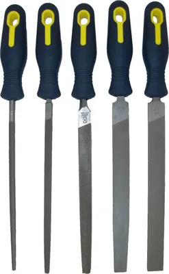 Obrázek produktu pro Sada pilníků Blue-Dan (dílna) s rukojetí 2k Pilník hladký řez 3 200 mm 5dílný