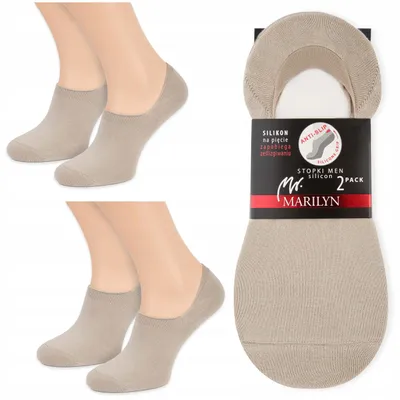 Produktbild von Marilyn Herren Füßlinge mit Silikon 2 Paar beige 42/45