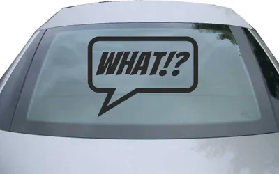 Produktbild von Indigos UG - Aufkleber Heckscheibe & Motorklappe DE2205 - schwarz - 600x442 mm - WHAT - Auto Scheiben Fenster Heckklappe Tuning Racing JDM - Die cut