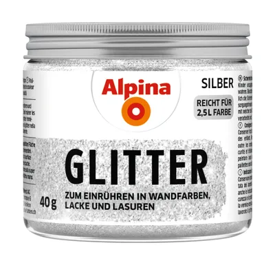 Produktbild von Alpina Kreativ Glitter Silber 40g