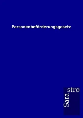 Produktbild von Personenbeförderungsgesetz