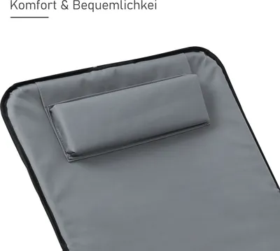 Produktbild von EINFEBEN 2x Strandmatte Strandmatten StrandLiege Faltbar Mit Kissen Verstellbar 5-stufige Höhe mit Tragegurt