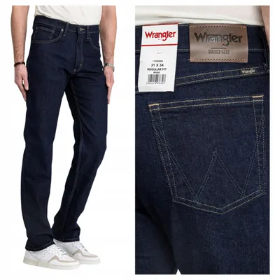 Image de WRANGLER | Jean pour homme, coupe classique, couleur délavée, taille W38, longueur 30