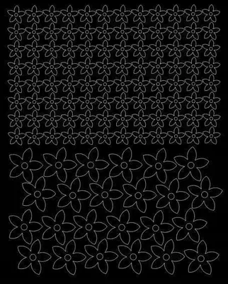 Immagine prodotto di Adesivi per caschi da bicicletta, motivo floreale, 120 pezzi, nero lucido