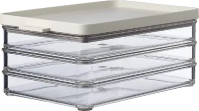 Produktbild von Mepal Kühlschrankdose Omnia Aufschnittdose 3-lagig - Nordic White / Weiß