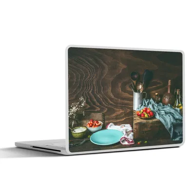 Produktbild von MuchoWow® Laptop Aufkleber Sticker Cover Rustikal - Obst - Küchenutensilien - Erdbeere 30x21 cm - Sticker für Laptop - Selbstklebend