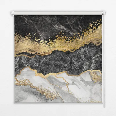 Produktbild von Seitenzug-Rollo Fensterrollo Jalousie - Thermo-Rollo Verdunkelungsrollo - 130x180 cm - Marmor