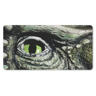 Produktbild von MuchoWow® Schreibtischunterlage Nahaufnahme - Dinosaurier - Auge 80x40 cm - XXL Mauspad - Gaming Mauspad
