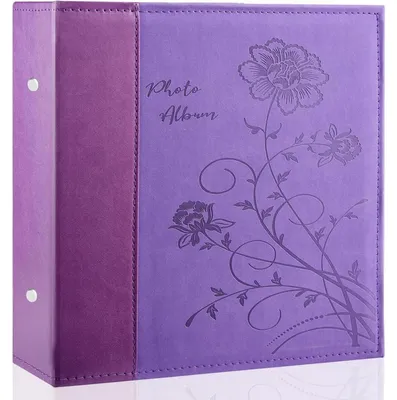 Produktbild von Fotoalbum 10x15 cm 600 Fotos Lederoptik Violett