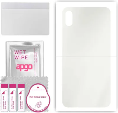Produktbild von apgo Rückseite Schutzfolie, Matt, kompatibel mit Apple iPhone XS Max, Hinten Hydrogel-Displayschutzfolie mit Positionierhilfe, kratzfest, einfache Montage