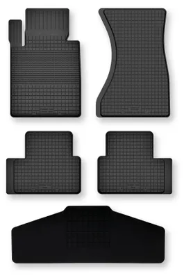 Productafbeelding van Rubberen automatten + tunnelmat voor BMW 2 G42 2021-2022 (coupé) – 5-delig, zwart, op maat – Wielganizator Semi-Universal