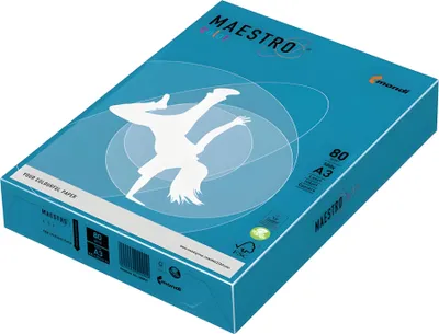 Produktbild von Kopierpapier Maestro Color DIN A3, 80 g/qm, blau, 500 Blatt